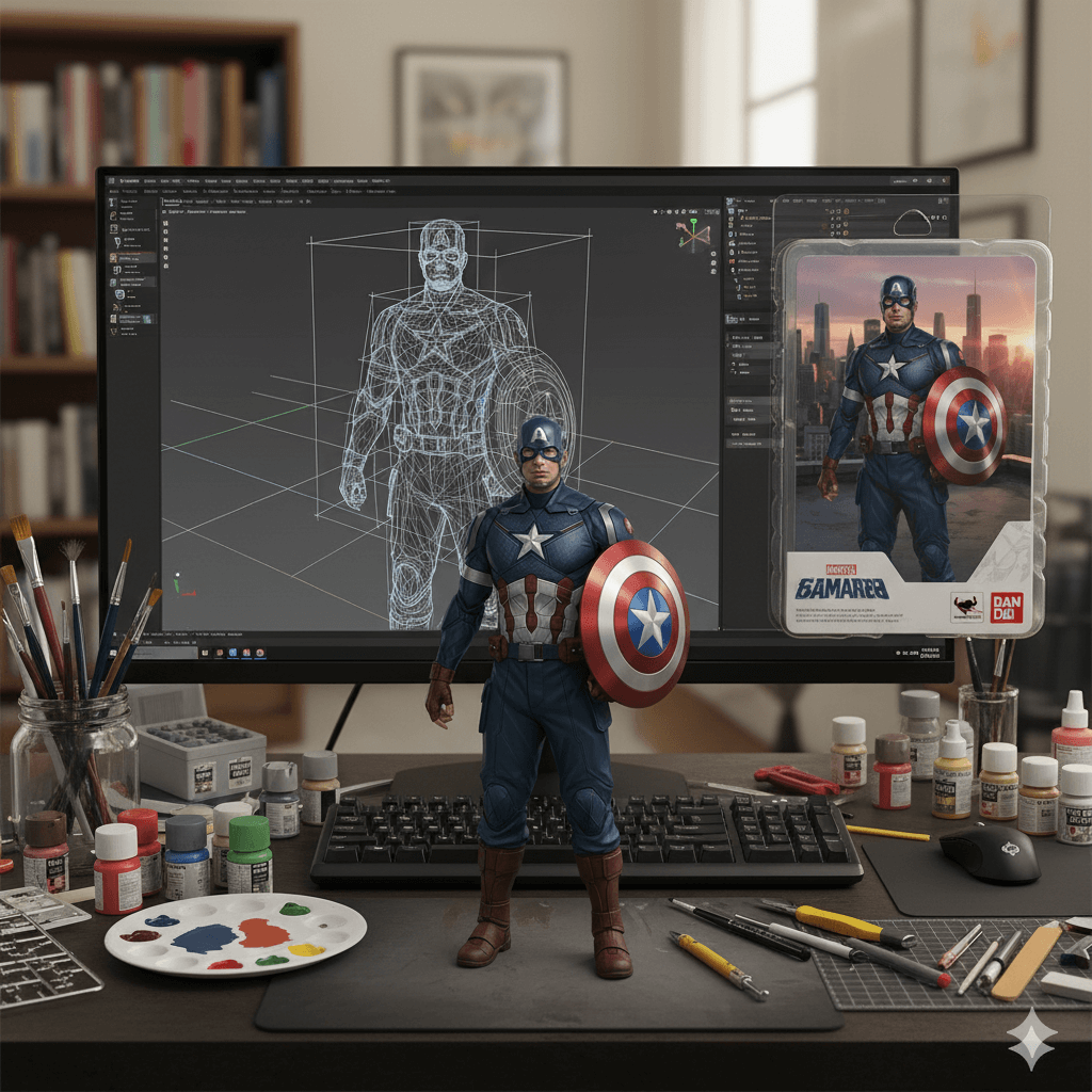 AI Miniature Superhero Result